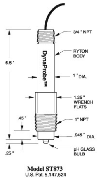 PH-5110RS-ST873 고온용 보일러, 발전소 배관에 취부하기 쉬운 pH측정기